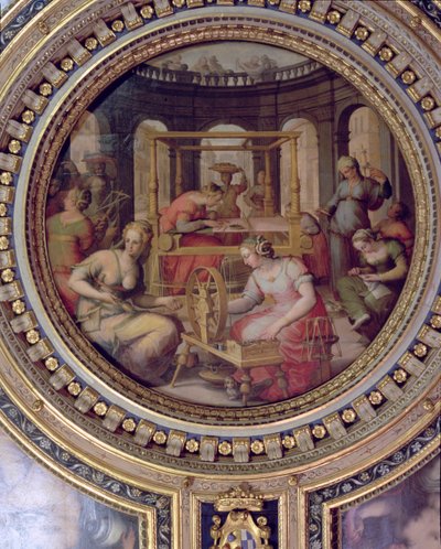 Penelope at her loom by Jan van der Straet